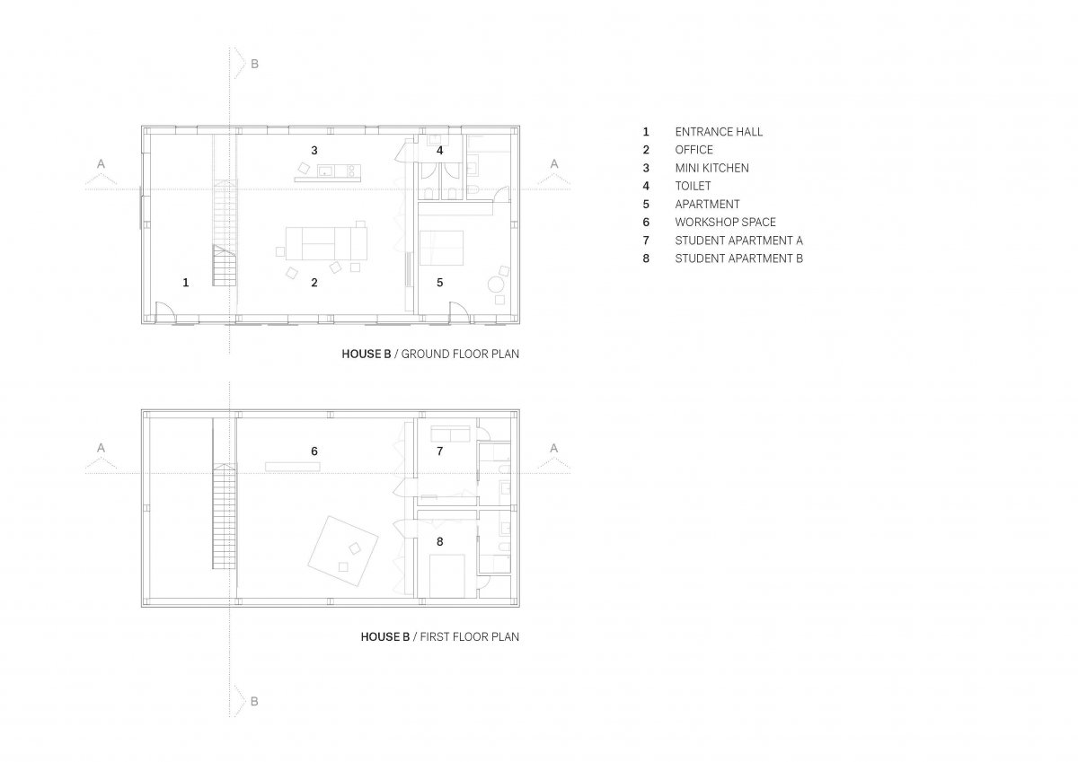 HOUSE B FLOOR PLANS