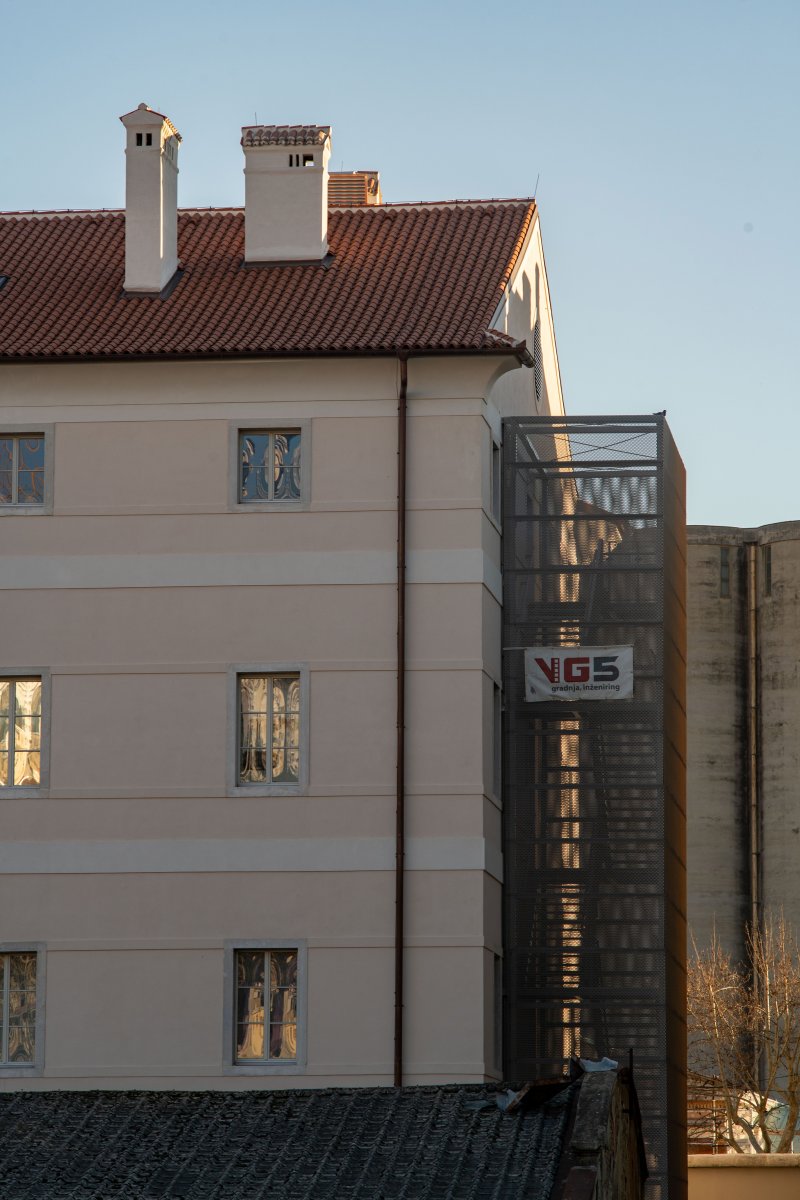 West facade staircase